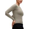 imageCRZ YOGA Softembrace Crewneck Long Sleeve Shirts for Women  Casual Going Out Tops Soft Basic Fitted Tight Fall TShirtsWarm Ash Grey