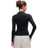 imageCRZ YOGA Softembrace Mock Neck Long Sleeve Shirts for Women  Casual Going Out Comfort Tops Soft Fitted Layer Underwear TeesBlack
