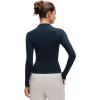 imageCRZ YOGA Softembrace Mock Neck Long Sleeve Shirts for Women  Casual Going Out Comfort Tops Soft Fitted Layer Underwear TeesTrue Navy