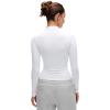 imageCRZ YOGA Softembrace Mock Neck Long Sleeve Shirts for Women  Casual Going Out Comfort Tops Soft Fitted Layer Underwear TeesWhite