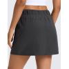 imageCRZ YOGA Stretch Adjustable Waist Hiking Skirts for Women  Mini Lined High Rise Quick Dry Casual Skorts with Zipper PocketsInk Gray