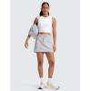 imageCRZ YOGA Stretch Adjustable Waist Hiking Skirts for Women  Mini Lined High Rise Quick Dry Casual Skorts with Zipper PocketsPlatinum Grey
