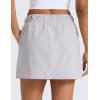 imageCRZ YOGA Stretch Adjustable Waist Hiking Skirts for Women  Mini Lined High Rise Quick Dry Casual Skorts with Zipper PocketsPlatinum Grey