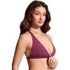 imageCRZ YOGA TBack Triangle Bikini Tops for Women  Padded Sexy V Neck Bathing Swimsuits BraFuchsia