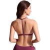 imageCRZ YOGA TBack Triangle Bikini Tops for Women  Padded Sexy V Neck Bathing Swimsuits BraFuchsia
