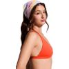 imageCRZ YOGA TBack Triangle Bikini Tops for Women  Padded Sexy V Neck Bathing Swimsuits BraHoney Orange
