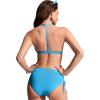 imageCRZ YOGA TBack Triangle Bikini Tops for Women  Padded Sexy V Neck Bathing Swimsuits BraKayak Blue