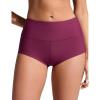 imageCRZ YOGA Boyshort Bikini Bottoms for Women  Mid Waisted Bathing Suit Board Shorts Quick Dry Beach Trunks with LinerFuchsia