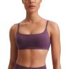imageCRZ YOGA Butterluxe Adjustable Spaghetti Strap Sports Bras for Women  Scoop Neck Wireless Padded Yoga Workout Crop TopGrape Thistle Purple