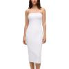 imageCRZ YOGA Butterluxe Tube Top Midi Dress for Women  Bodycon Strapless Off Shoulder Casual Party Outfits with PaddedWhite