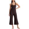 imageCRZ YOGA Cloudweight Racer Back Casual Jumpsuits for Women  Cropped Wideleg Pants One Piece Yoga Bodysuits No Padded BraHot Fudge Brown