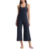 imageCRZ YOGA Cloudweight Racer Back Casual Jumpsuits for Women  Cropped Wideleg Pants One Piece Yoga Bodysuits No Padded BraTrue Navy