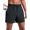 imageCRZ YOGA Mens Linerless Workout Shorts 5  Lightweight Quick Dry for Running Sports Athletic Gym with PocketsBlack
