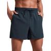 imageCRZ YOGA Mens Linerless Workout Shorts 5  Lightweight Quick Dry for Running Sports Athletic Gym with PocketsTrue Navy