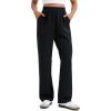 imageCRZ YOGA SoftAura Straight Leg Casual Sweatpants Women 2830  Modal Lounge Travel Pants with PocketsBlack