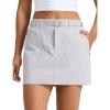 imageCRZ YOGA Stretch Adjustable Waist Hiking Skirts for Women  Mini Lined High Rise Quick Dry Casual Skorts with Zipper PocketsPlatinum Grey