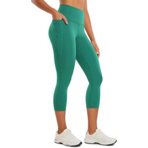 imageCRZ YOGA Butterluxe Workout Capri Leggings Pockets 21  High Waisted Gym Athletic Womens Crop YogaCascadia Green