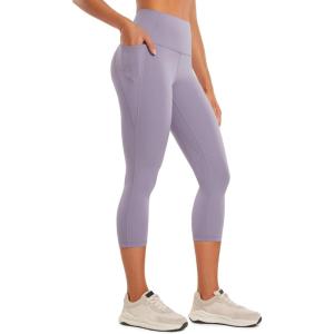 imageCRZ YOGA Butterluxe Workout Capri Leggings Pockets 21  High Waisted Gym Athletic Womens Crop YogaLavender Mist