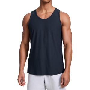 imageCRZ YOGA Cloudweight Workout Tank Tops for Men  Comfy Lightweight Quick Dry Sleeveless Muscle Athletic ShirtsTrue Navy