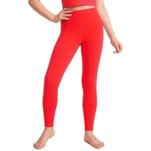 imageCRZ YOGA Girls Butterluxe Full Length Yoga Leggings  Athletic Sports Casual Pants High Waist Tights Kids TeenDark Red