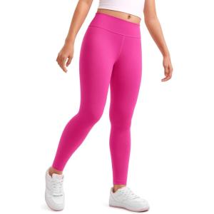 imageCRZ YOGA Girls Butterluxe Full Length Yoga Leggings  Athletic Sports Casual Pants High Waist Tights Kids TeenHibiscus Purple
