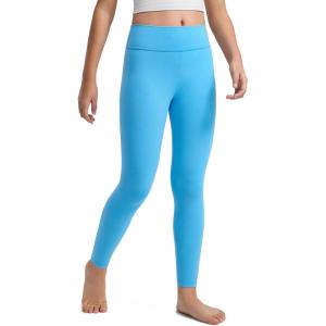 imageCRZ YOGA Girls Butterluxe Full Length Yoga Leggings  Athletic Sports Casual Pants High Waist Tights Kids TeenKayak Blue