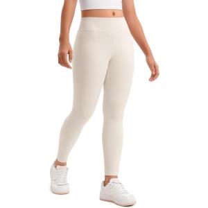 imageCRZ YOGA Girls Butterluxe Full Length Yoga Leggings  Athletic Sports Casual Pants High Waist Tights Kids TeenMilky White
