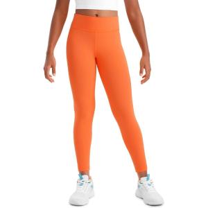 imageCRZ YOGA Girls Butterluxe Full Length Yoga Leggings  Athletic Sports Casual Pants High Waist Tights Kids TeenNeon Orange