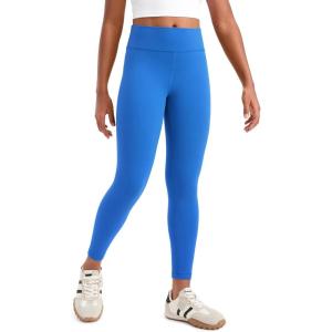 imageCRZ YOGA Girls Butterluxe Full Length Yoga Leggings  Athletic Sports Casual Pants High Waist Tights Kids TeenSparkle Blue