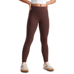 imageCRZ YOGA Girls Butterluxe Full Length Yoga Leggings  Athletic Sports Casual Pants High Waist Tights Kids TeenTaupe