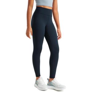 imageCRZ YOGA Girls Butterluxe Full Length Yoga Leggings  Athletic Sports Casual Pants High Waist Tights Kids TeenTwilight Blue