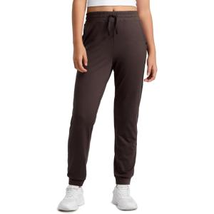 imageCRZ YOGA Girls Cloud Jersey Casual Joggers  Lounge High Waist Pants with Pockets Drawstring Kids TeenHot Fudge Brown