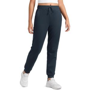 imageCRZ YOGA Girls Cloud Jersey Casual Joggers  Lounge High Waist Pants with Pockets Drawstring Kids TeenTrue Navy
