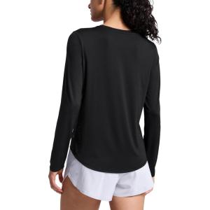 imageCRZ YOGA Lightweight Workout Long Sleeve Shirts for Women  Gym Running Fall Athletic Training TShirts High Neck TopsBlack