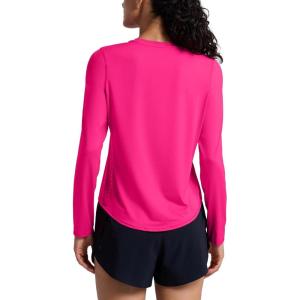 imageCRZ YOGA Lightweight Workout Long Sleeve Shirts for Women  Gym Running Fall Athletic Training TShirts High Neck TopsGranita Pink
