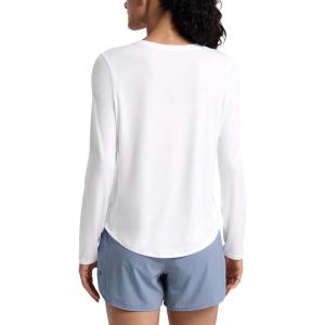 imageCRZ YOGA Lightweight Workout Long Sleeve Shirts for Women  Gym Running Fall Athletic Training TShirts High Neck TopsWhite