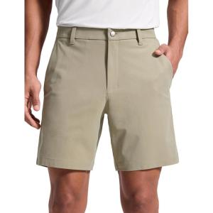 imageCRZ YOGA Mens All Day Comfy Golf Shorts  79 Stretch Lightweight Flat Front for Casual Work with PocketsKhali Barley