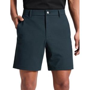 imageCRZ YOGA Mens All Day Comfy Golf Shorts  79 Stretch Lightweight Flat Front for Casual Work with PocketsTrue Navy