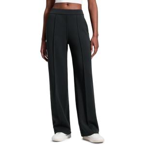 imageCRZ YOGA SoftAura Pintuck Straight Leg Sweatpants Women 30  Modal Casual Lounge Travel Pants with PocketsBlack