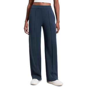 imageCRZ YOGA SoftAura Pintuck Straight Leg Sweatpants Women 30  Modal Casual Lounge Travel Pants with PocketsInk Blue