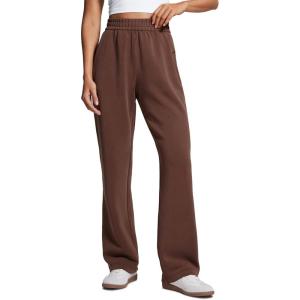 imageCRZ YOGA SoftAura Straight Leg Casual Sweatpants Women 2830  Modal Lounge Travel Pants with PocketsCoffee Brown