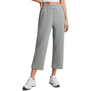 imageCRZ YOGA SoftAura Straight Leg Cropped Sweatpants Women 24  Modal Lounge Travel Casual Pants with PocketsSterling