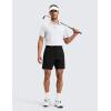 imageCRZ YOGA Breeze Comfy Golf Shorts for Men  7 Lightweight Quick Dry Casual Athletic Work Flat Front with PocketsBlack