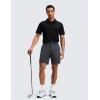 imageCRZ YOGA Breeze Comfy Golf Shorts for Men  7 Lightweight Quick Dry Casual Athletic Work Flat Front with PocketsInk Gray