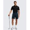 imageCRZ YOGA Breeze Comfy Golf Shorts for Men  7 Lightweight Quick Dry Casual Athletic Work Flat Front with PocketsTrue Navy