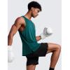 imageCRZ YOGA Lightweight Workout Tank Tops for Men  Crewneck Quick Dry Texture Muscle Athletic Gym Running Sleeveless ShirtsForest Green