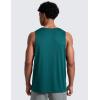imageCRZ YOGA Lightweight Workout Tank Tops for Men  Crewneck Quick Dry Texture Muscle Athletic Gym Running Sleeveless ShirtsForest Green