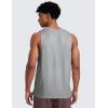 imageCRZ YOGA Lightweight Workout Tank Tops for Men  Crewneck Quick Dry Texture Muscle Athletic Gym Running Sleeveless ShirtsSilver Gray