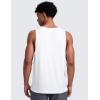 imageCRZ YOGA Lightweight Workout Tank Tops for Men  Crewneck Quick Dry Texture Muscle Athletic Gym Running Sleeveless ShirtsWhite