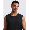 imageCRZ YOGA Mens CottonBlend Athletic Tank Tops for Men  Moisture Wicking Soft Workout Casual Sleeveless Muscle ShirtsBlack